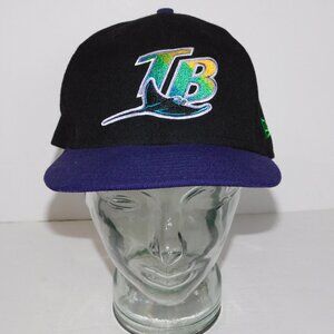 MLB Tampa Bay Devil Rays New Era Coperstown Wool Fitted Cap Hat 7 3/8